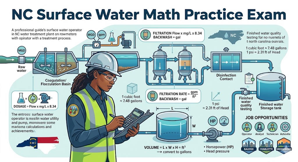 NC Surface Water Math Practice Exam Banner