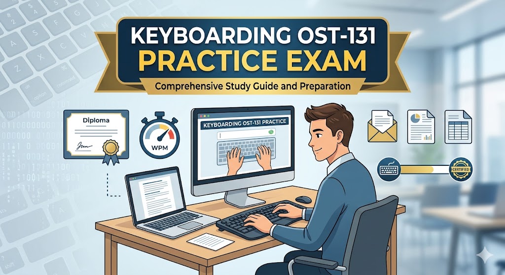 Keyboarding OST-131 Practice Exam Banner