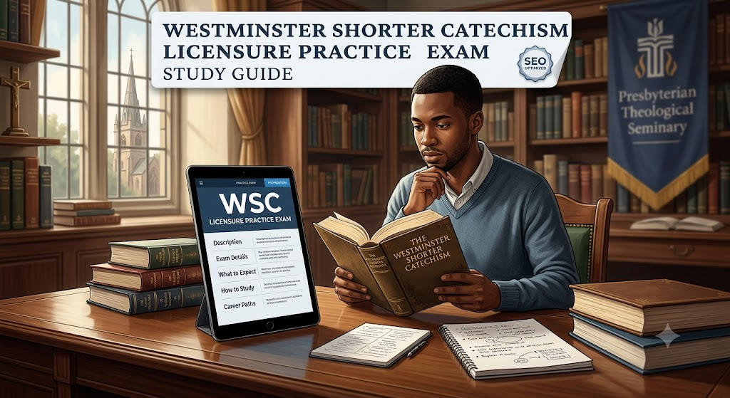 Westminster Shorter Catechism Licensure Practice Exam Banner
