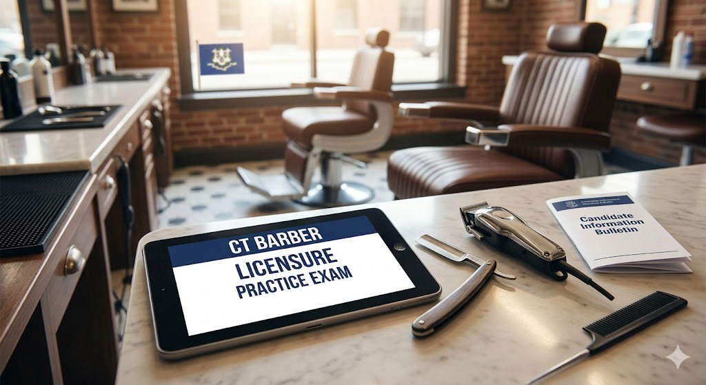 Connecticut Barber Licensure Practice Exam Banner