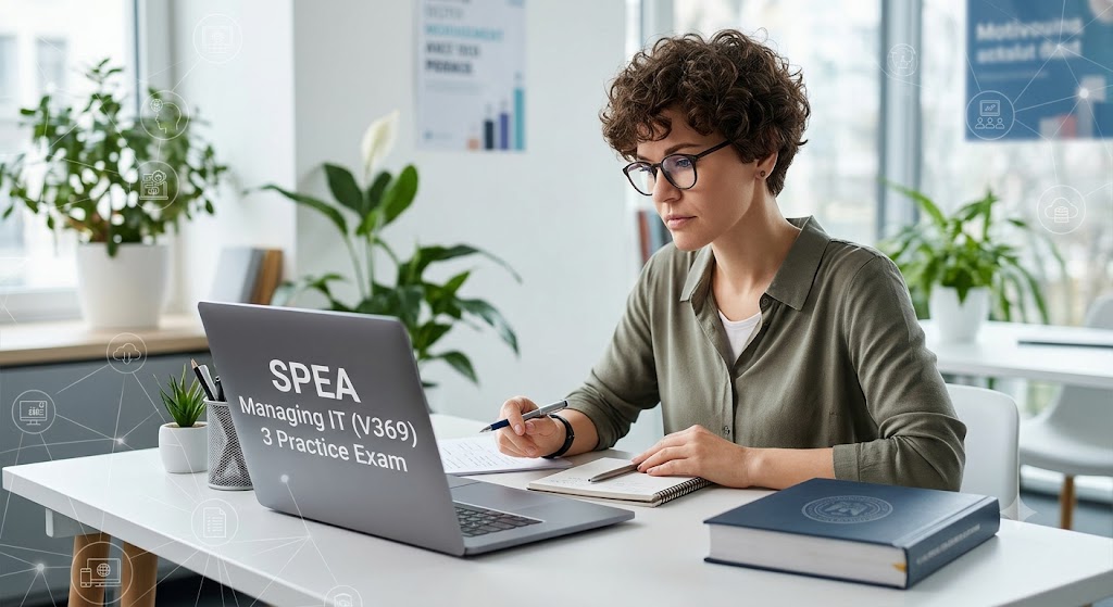SPEA Managing Information Technology (V369) 3 Practice Exam Banner
