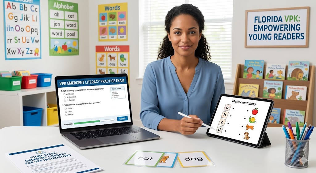 Emergent Literacy for VPK Instructors Practice Test Banner