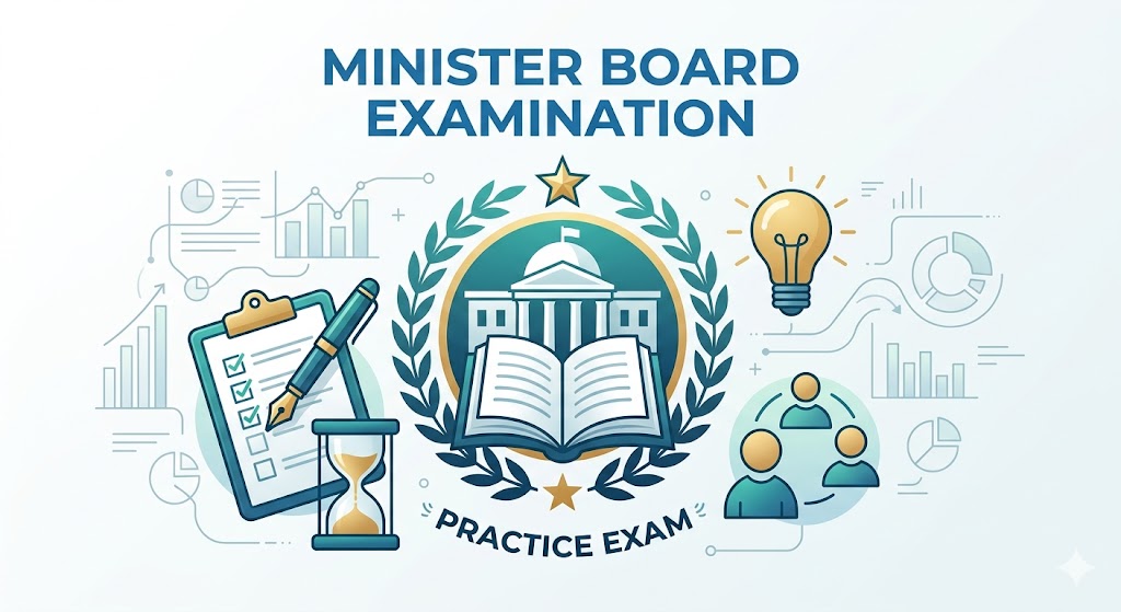 Minister Board Examination Practice Banner