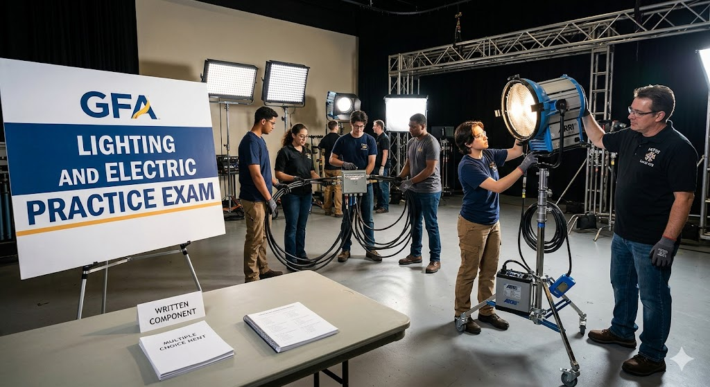 GFA Lighting and Electric Practice Test Banner
