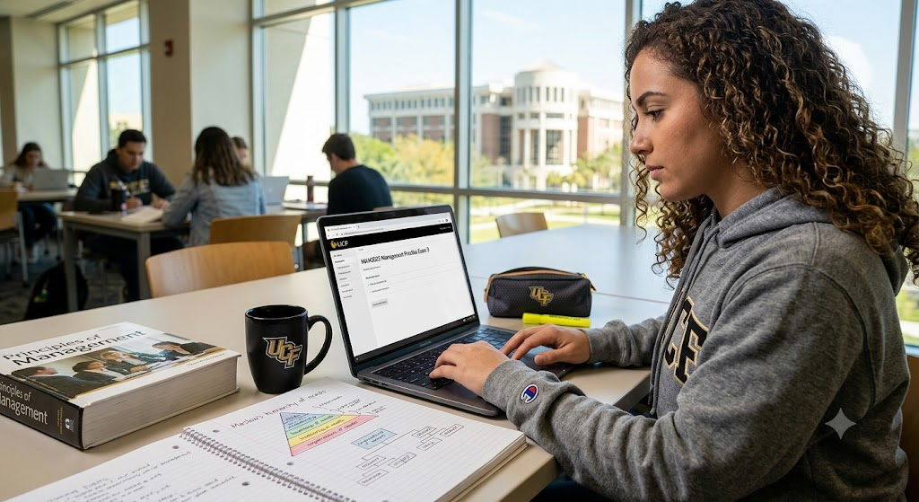 University of Central Florida (UCF) MAN3025 Management of Organizations Practice Exam 3 Banner