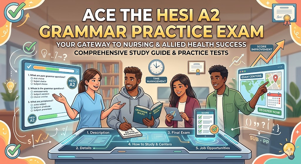 HESI A2 Grammar Practice Test Banner
