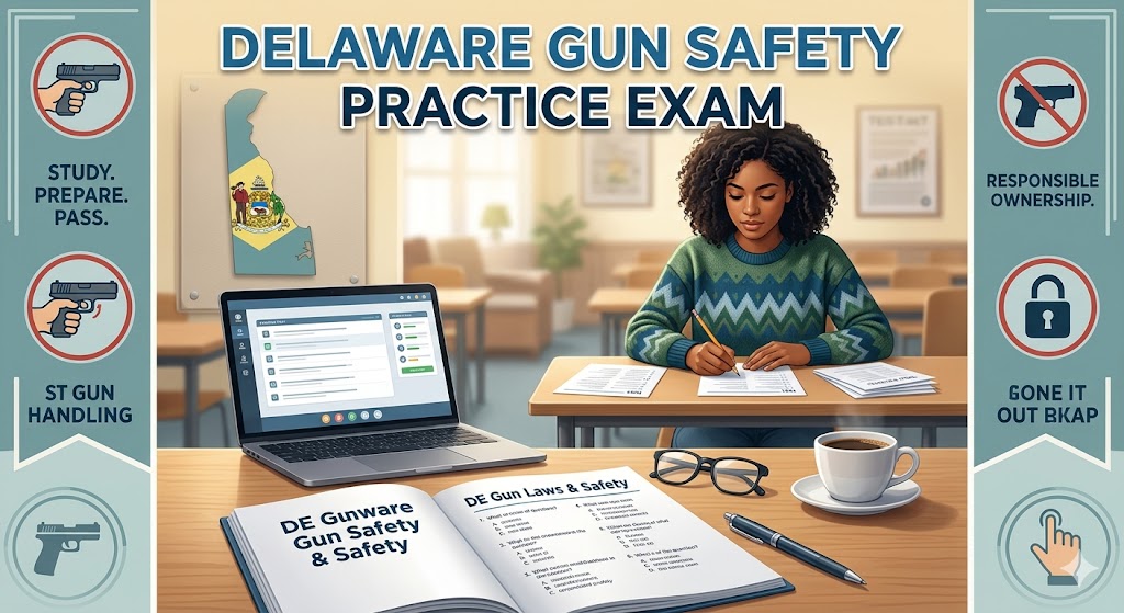 Delaware Gun Laws & Firearms Safety Practice Exam Banner