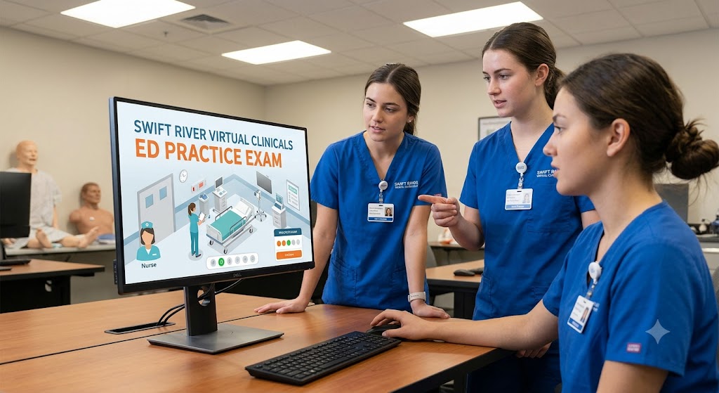 Swift River Virtual Clinicals 2.0 – Emergency Department (ED) Practice Exam Banner