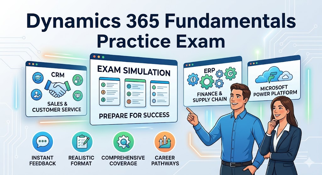 Microsoft Dynamics 365 Fundamentals Practice Exam Banner