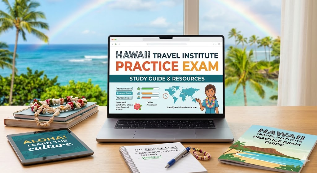 Hawaii Travel Institute Practice Exam Banner