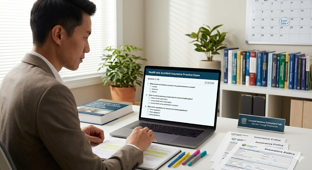 Health and Accident Insurance Practice Exam Banner