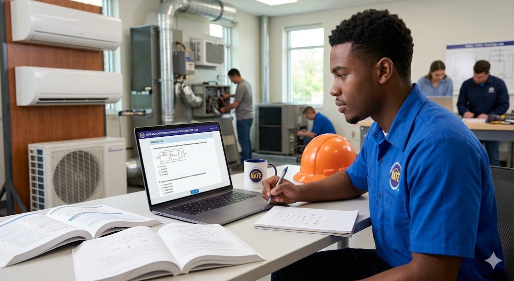 NATE Air Conditioning and Heat Pumps Practice Exam Banner