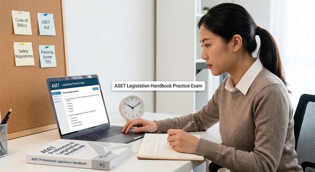 ASET Professional Legislation Handbook Practice Test Banner