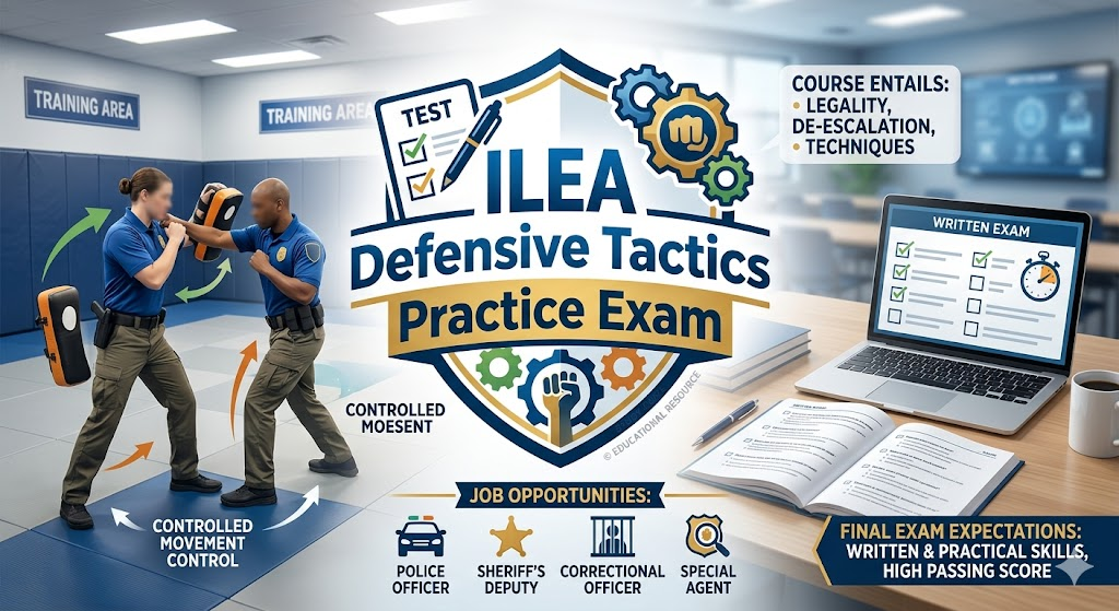 ILEA Defensive Tactics Practice Test Banner