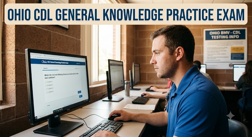 Ohio CDL General Knowledge Test Simulator Banner