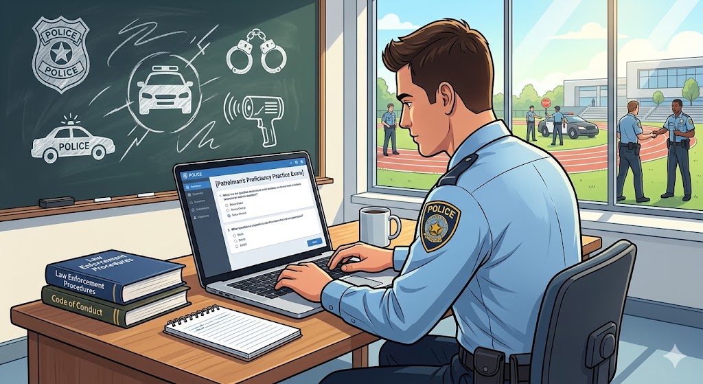 Patrolman's Proficiency Practice Exam Banner
