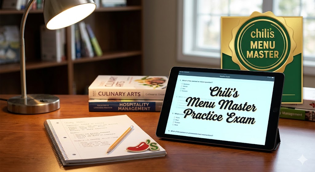 Chili's Menu Master Practice Test Banner