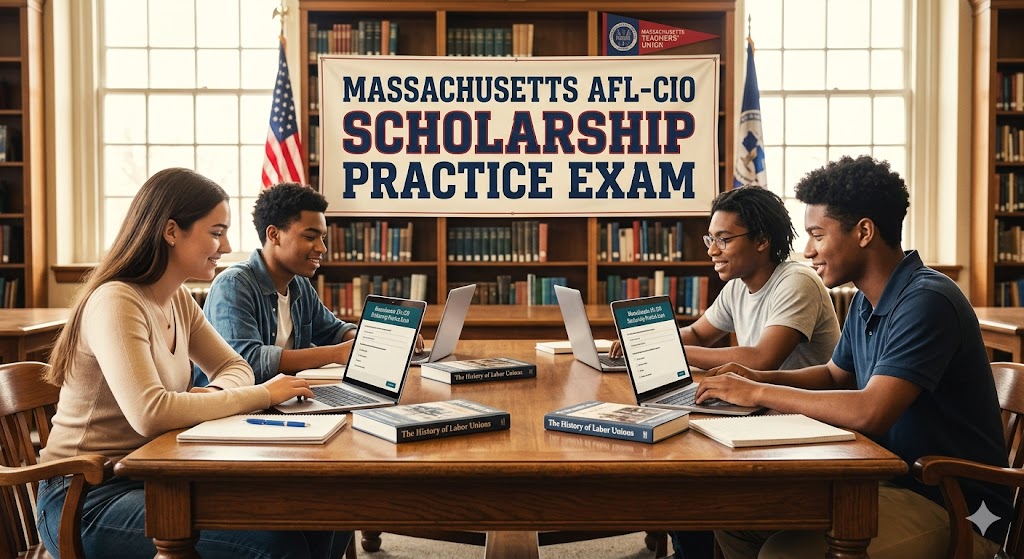 Massachusetts AFL-CIO Scholarship Practice Exam Banner