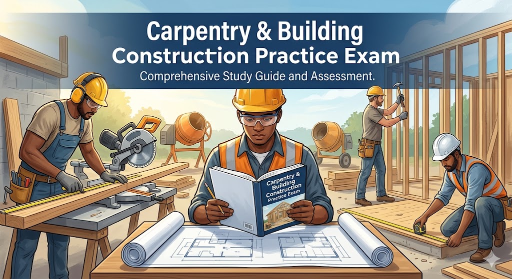 Carpentry & Building Construction Practice Test Banner