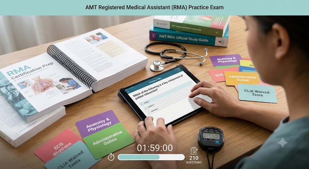 AMT's Registered Medical Assistant (RMA) Practice Test Banner