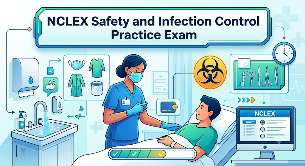 NCLEX Safety and Infection Control Questions Answers Banner