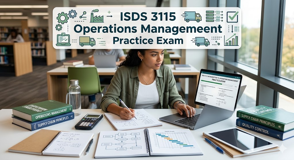 ISDS Introduction to Operations Management (ISDS 3115) Practice Test Banner