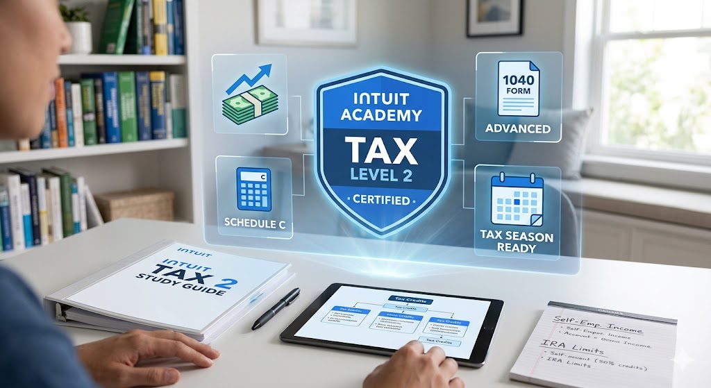 Intuit Income Tax 2 Practice Exam Banner
