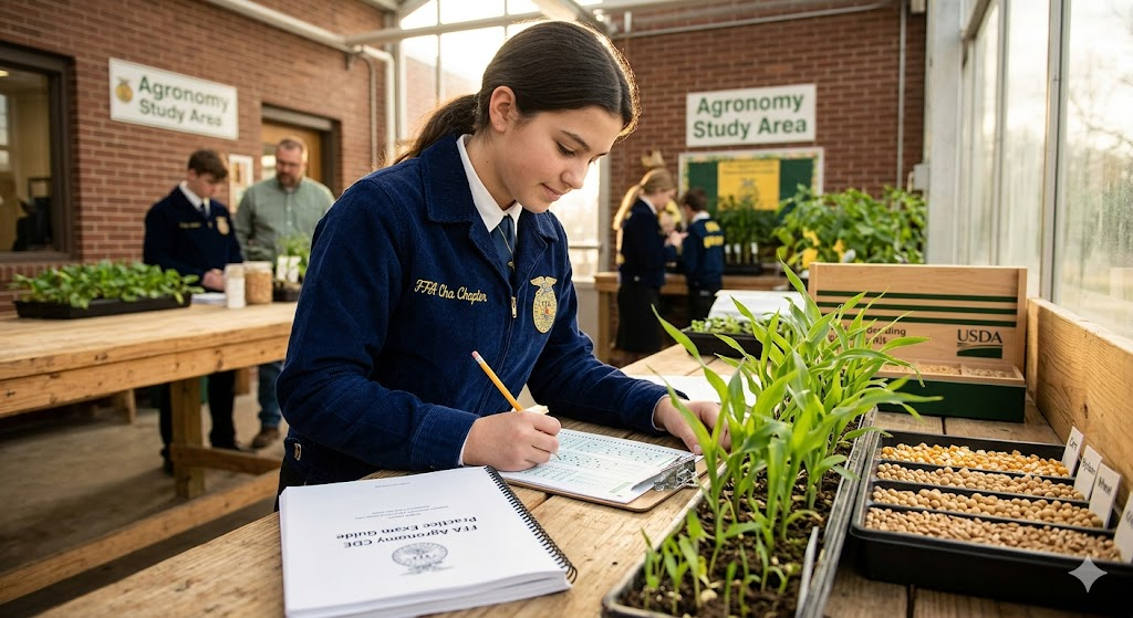 Future Farmers of America (FFA) Agronomy Career Development Events (CDE) Practice Exam Banner