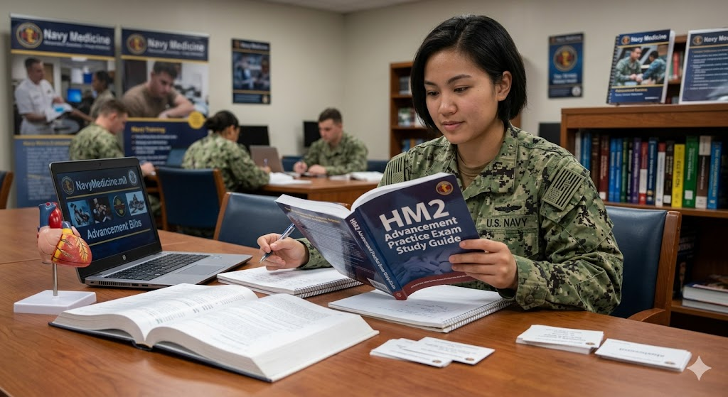 Hospital Corpsman Second Class (HM2) Advancement Practice Exam Banner