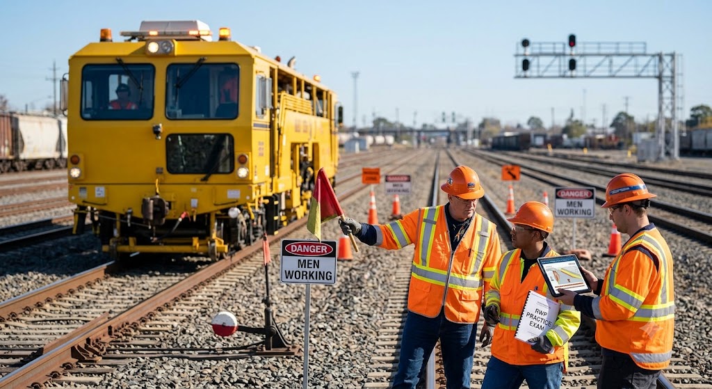Roadway Worker Protection (RWP) Training Practice Test Banner