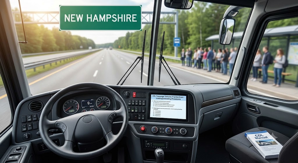 New Hampshire CDL Passenger Vehicles Practice Test Banner