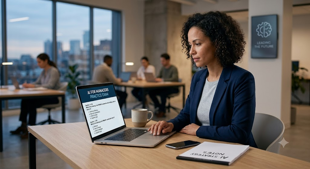 AI for Managers Practice Test Banner