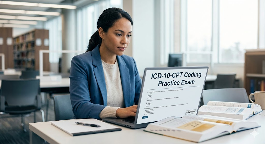 ICD-10-CPT Coding Practice Exam Banner