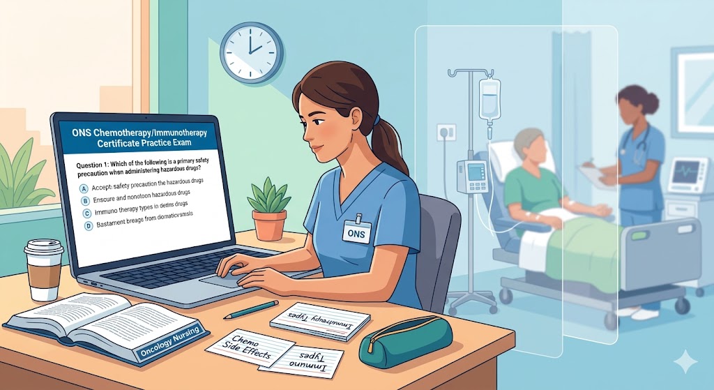 ONS Chemotherapy Immunotherapy Certificate Practice Exam Banner