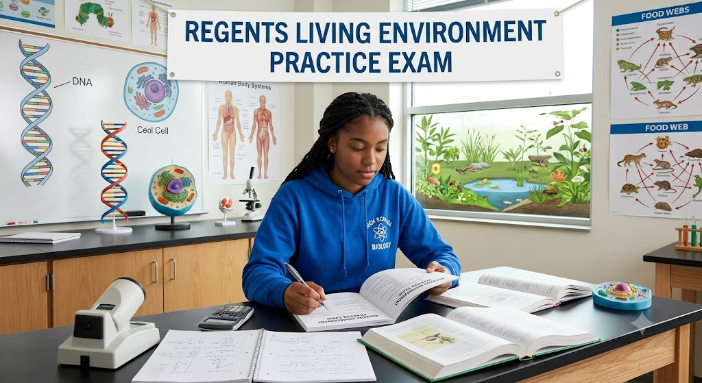 Regents Living Environment Practice Test 2024 Review with Answer Keys Banner