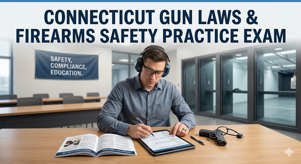 Connecticut Gun Laws & Firearms Safety Practice Exam Banner