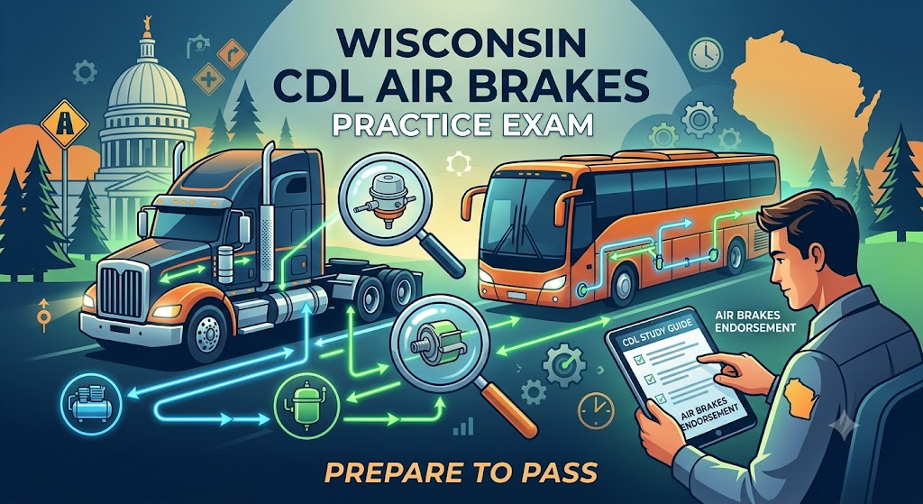 Wisconsin CDL Air Brakes Practice Test Banner