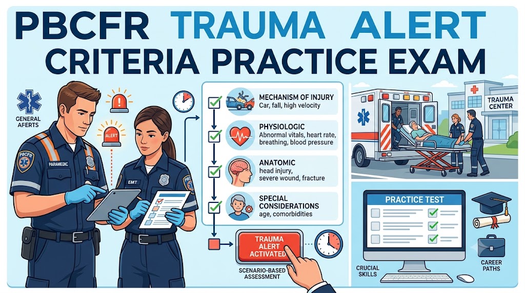 PBCFR Trauma Alert Criteria Practice Test Banner