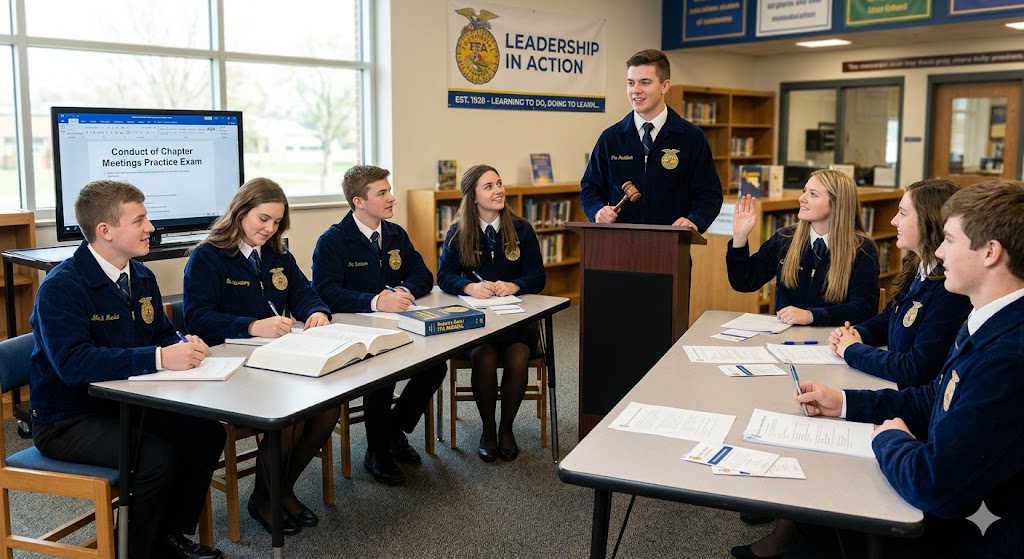 FFA Conduct of Chapter Meetings Written PracticeTest Banner