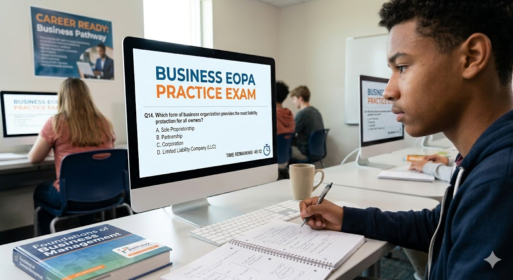 Business EOPA Practice Exam Banner