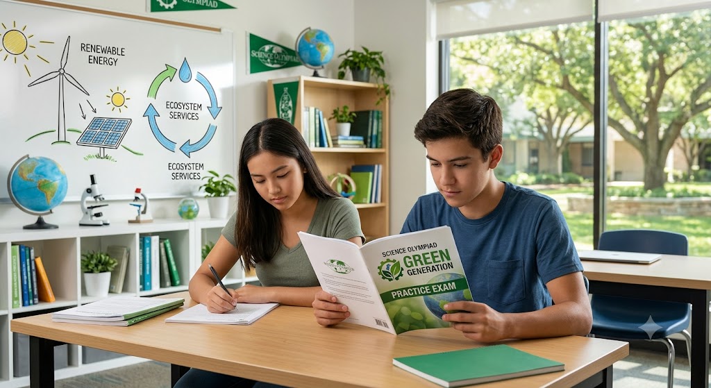 Science Olympiad Green Generation Practice Test Banner