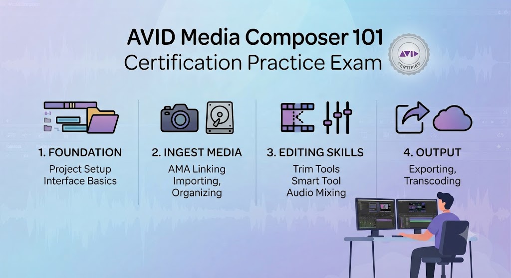 AVID Media Composer 101 Certification Practice Exam Banner