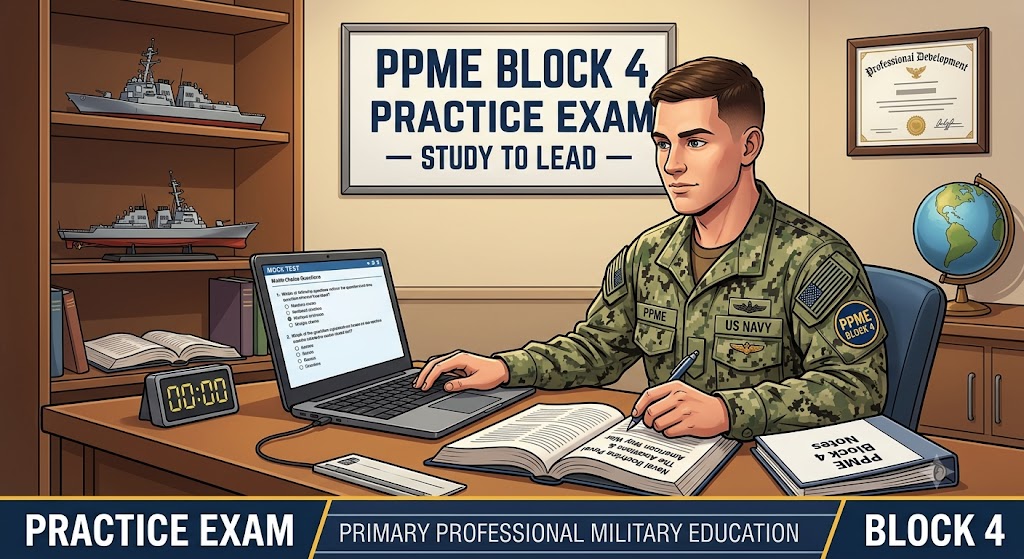 Primary Professional Military Education (PPME) Block 4 Practice Exam Banner