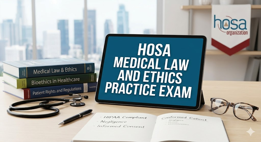 HOSA Medical Law and Ethics Assessment Practice Test Banner