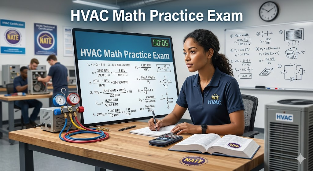HVAC Math Practice Test. Banner