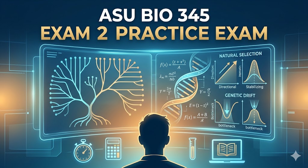 ASU BIO 345 Evolution Exam 2 Practice Banner