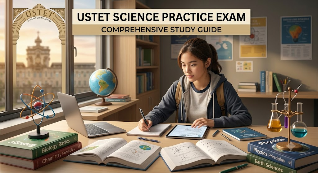 USTET Science Practice Test Banner