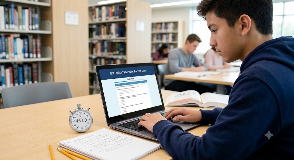 ACT English Practice Test 2 (75 Questions with Answers) Online Quiz Banner