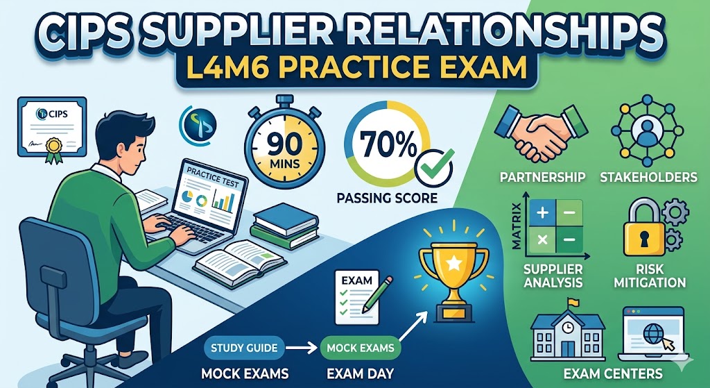 CIPS Supplier Relationships (L4M6) Practice Test Banner