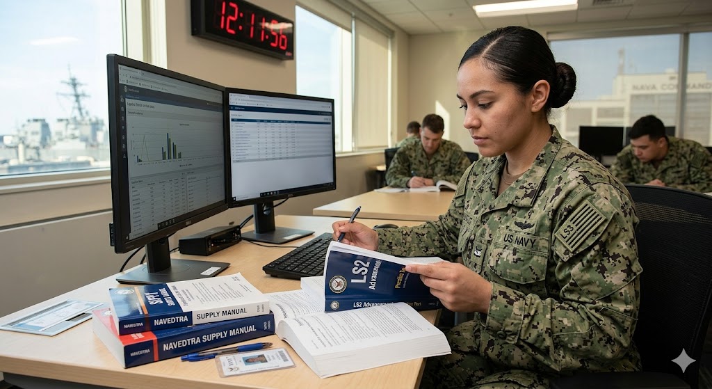 Logistics Specialist Second Class Petty Officer (LS2) Advancement Practice Exam Banner